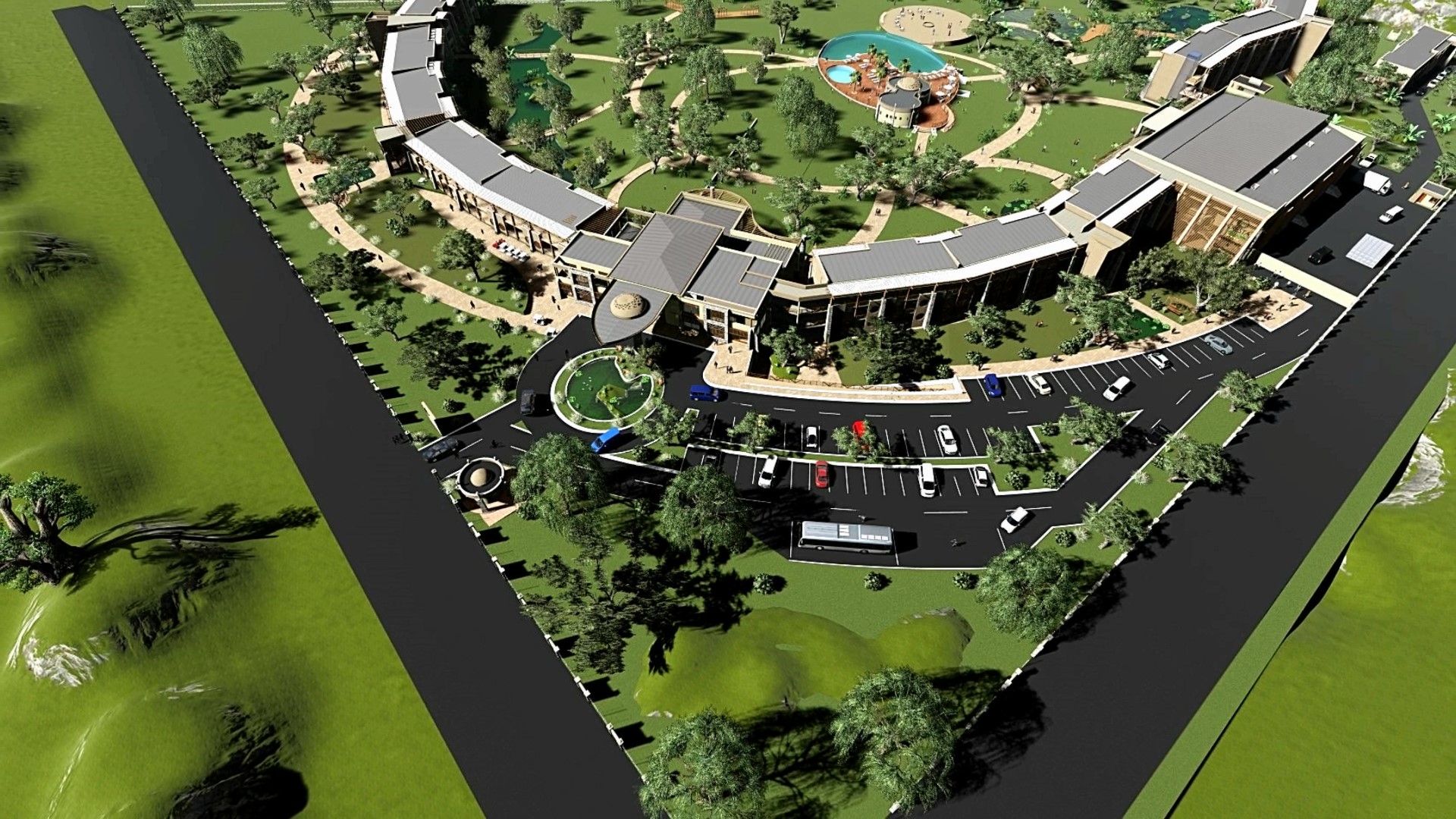 Architectural concept for the Victoria Falls development